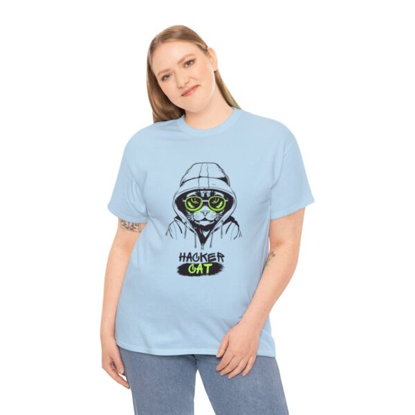 Code Whiskers: The Cyber Purr-ogrammer Tee - Image 4