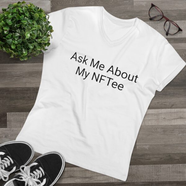 Ask Me About My NFTee V-neck - Image 4